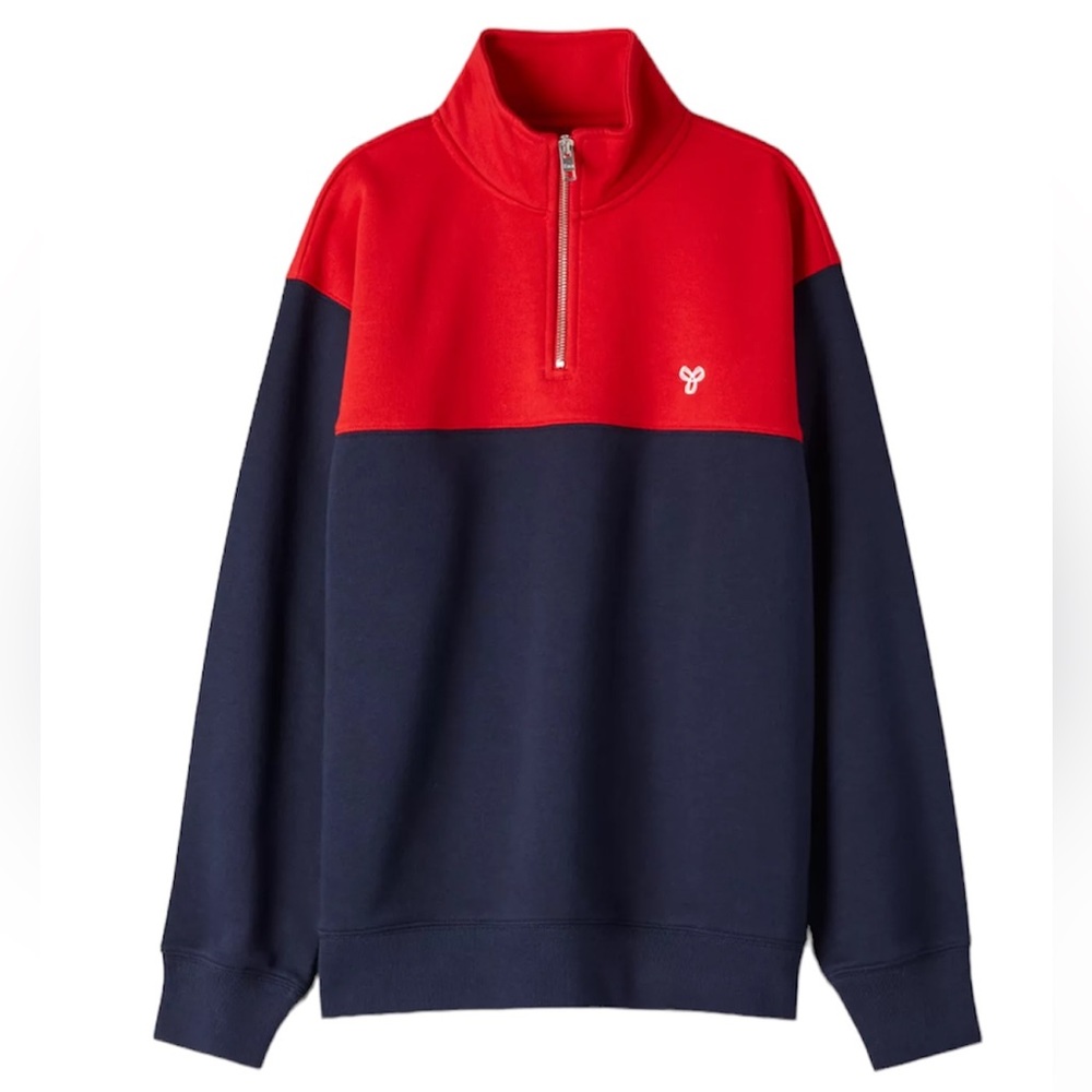 Aritzia Red and Navy Sweatshirt